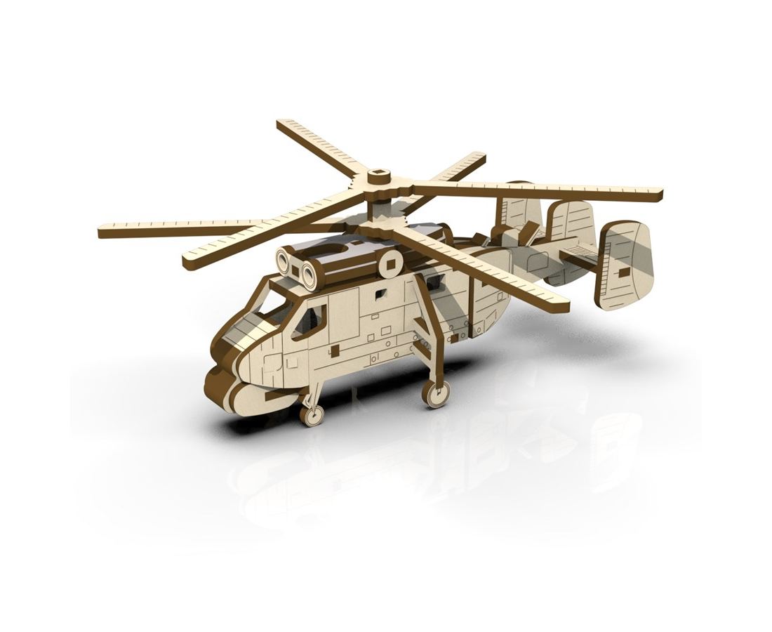 Сборная модель из дерева Lemmo Вертолет 